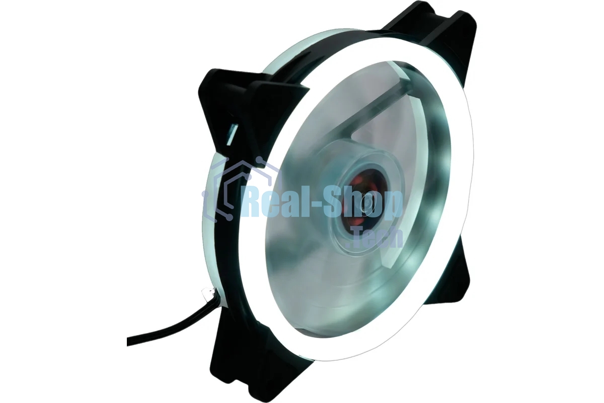 Вентилятор для корпуса Gembird D12025S12L-W черный, 120 мм, 1200 об/мин, 20.5 дБ, 3 pin