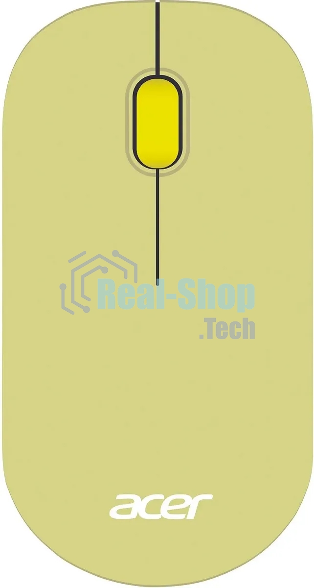 Мышь беспроводная Acer OMR205 зеленый/желтый, 1200 dpi, радиоканал, USB, кнопки - 3