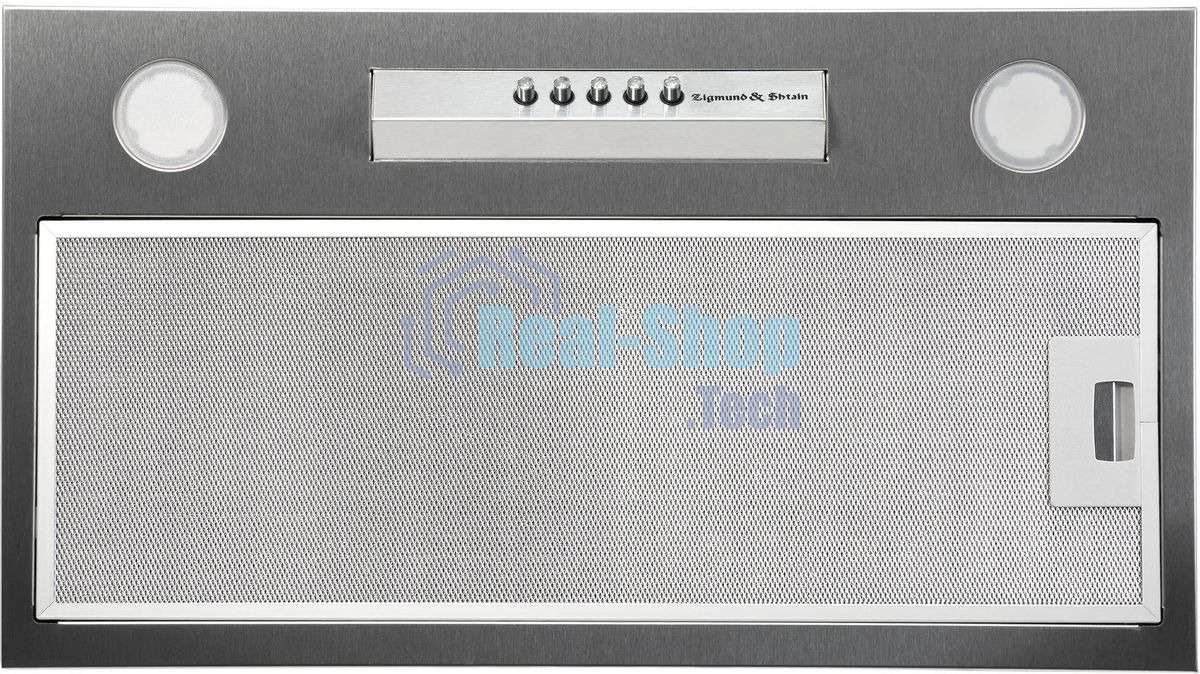 Вытяжка встраиваемая Zigmund & Shtain K 012.5 S серебристый, 52 см, 1010 куб. м/ч, 72 дБ