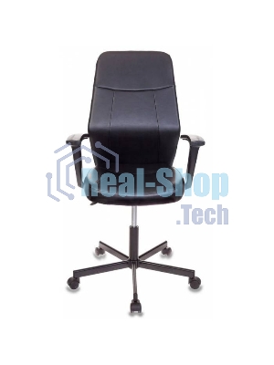 Кресло Бюрократ CH-605/BLACK черный, экокожа, 120 кг, механизм качания