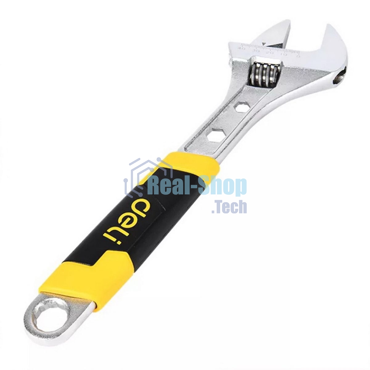 Разводной ключ Deli DL30112 150мм, обрезиненная ручка, диапазон захвата 0-36мм