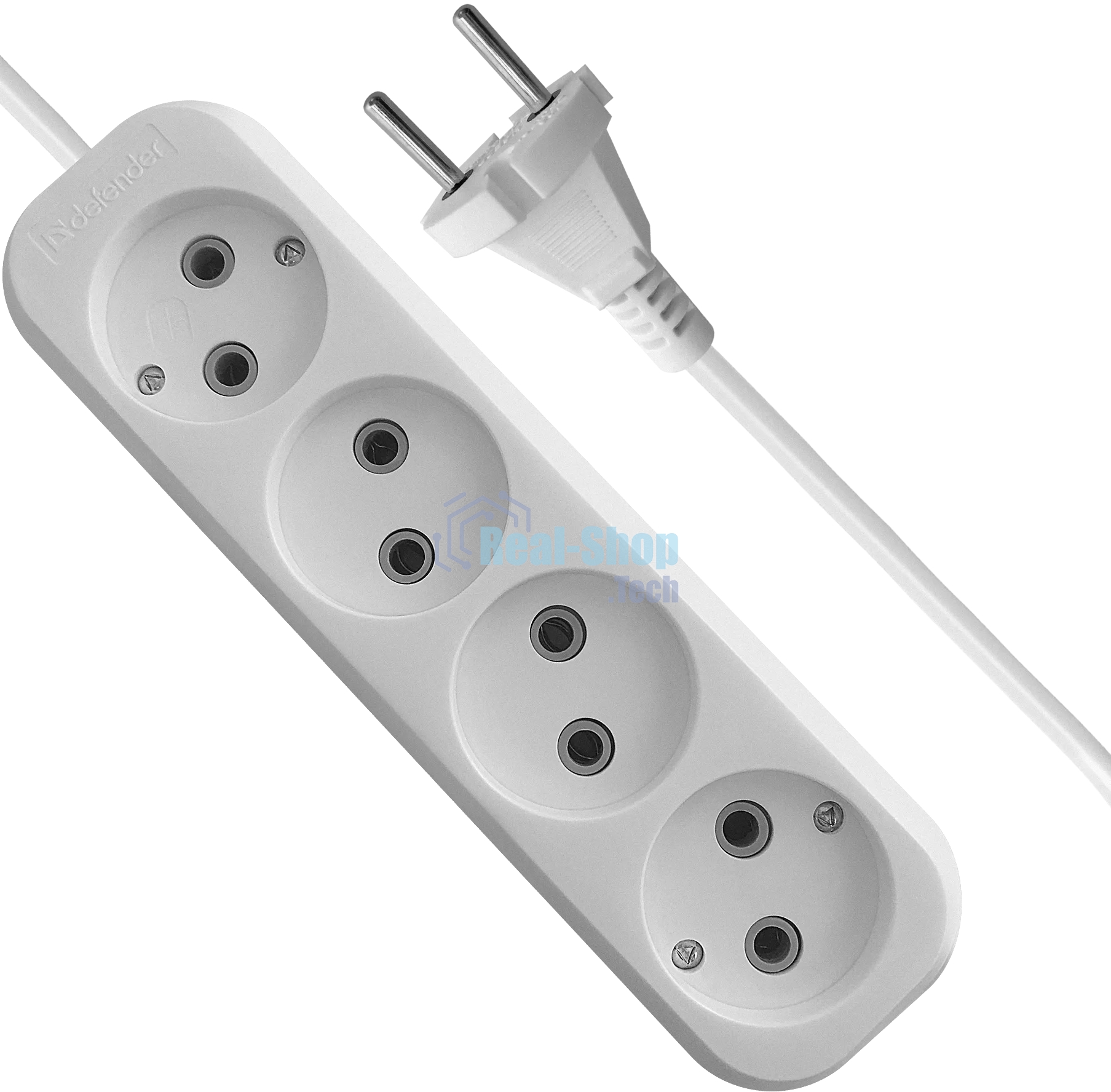 Удлинитель без заземления Defender B240 10 А, 7 м, без заземления