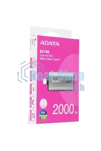 Внешний SSD ADATA SC750, 2TB, USB 3.2 Gen 2 Type-C, R/W 1050/1000, черный