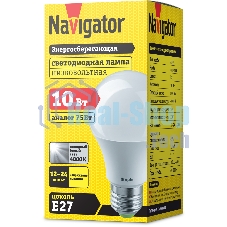 Лампа светодиодная Navigator NLL-A60-10-12/24-4K-E27