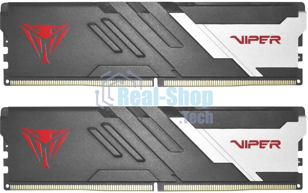 Оперативная память Patriot Memory Viper Venom, DDR5, 48Gb (2x24GB), 6000 MHz, CL30, DIMM, с радиатором, черный