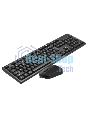 Комплект клавиатура+мышь A4Tech KK-3330 проводной, USB, 1200 DPI, чёрный