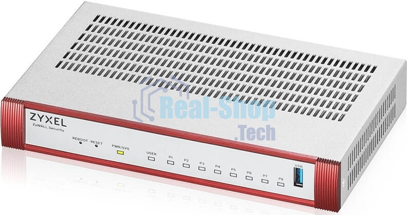 Межсетевой экран Zyxel USG FLEX 100H с подпиской Gold на 1 год (AS, AV, CF, IDP/DPI, Sandboxing, SecuReporter), 8xRJ-45: 1G (LAN/WAN), 1xUSB3.0 **