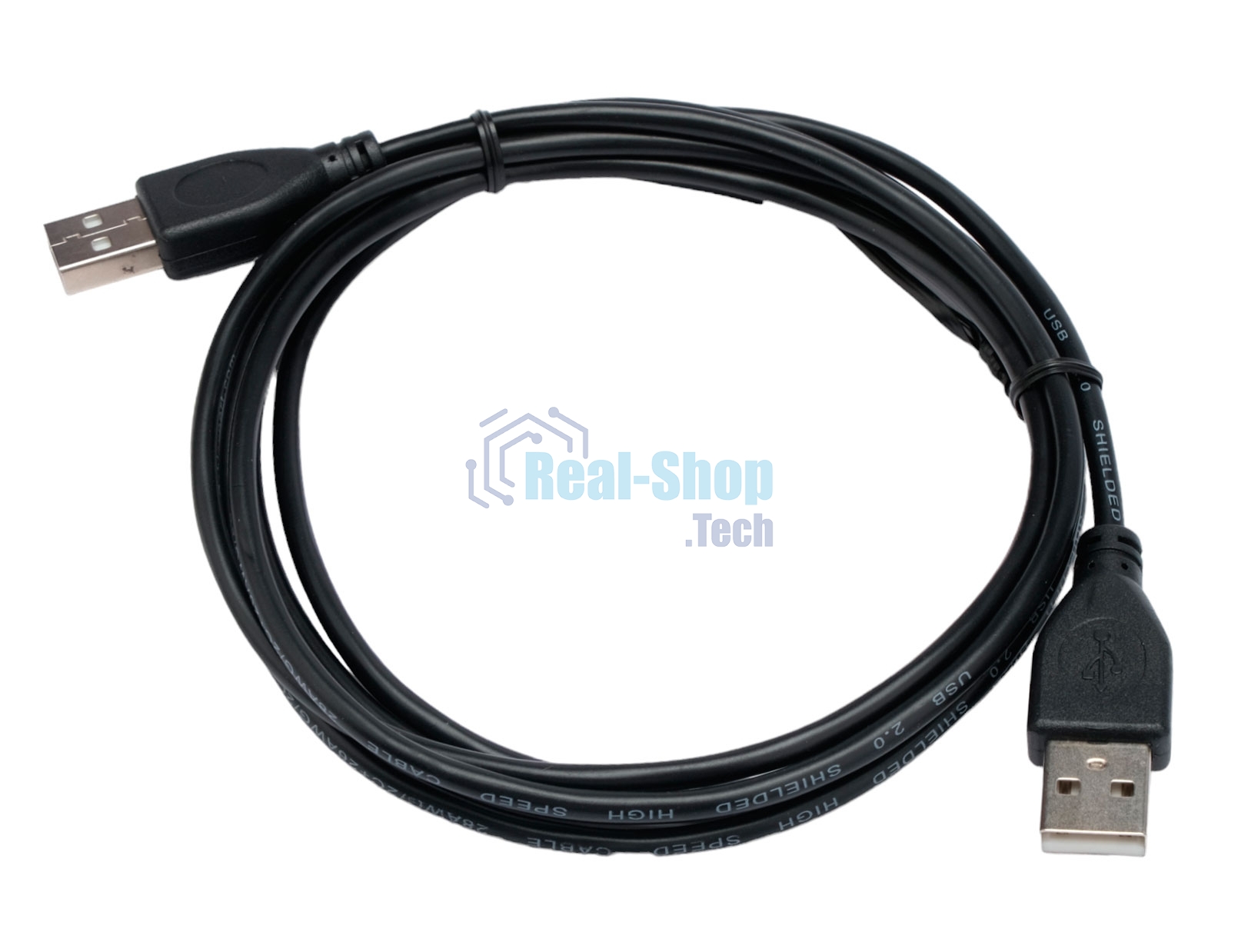 Кабель USB2.0 Cablexpert CC-USB2-AMAM-1.8M, AM/AM, экран, 28/26AWG, медь, Pro, 1.8м, черный, пакет