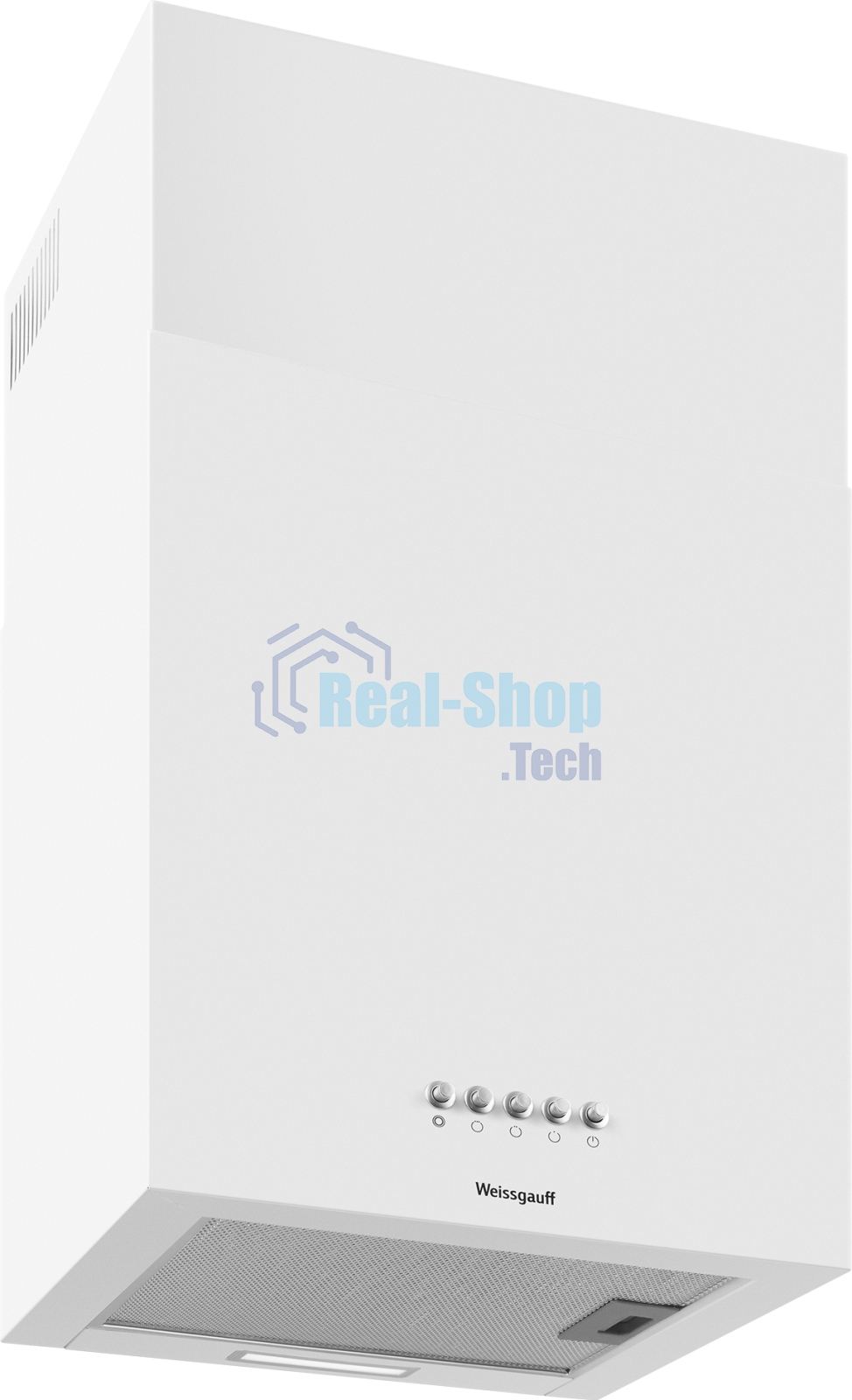 Вытяжка пристенная цилиндрическая Weissgauff Box 40 PB белый, 40 см, 900 куб. м/ч, 58 дБ