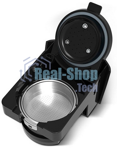 Кофеварка комбинированная BQ CM3000 черный/белый, исп. кофе - молотый, капсулы Nespresso/Dolce Gusto, 0.6 л, 1450 Вт, 19 бар