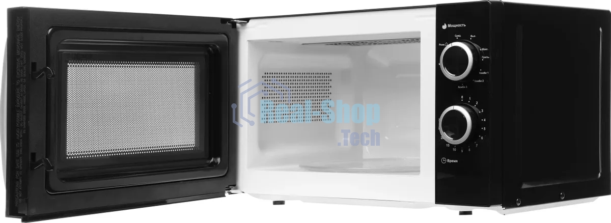 Микроволновая печь Galanz MOG-2009MB черный, 20 л, 700 Вт, переключатели - поворотный механизм