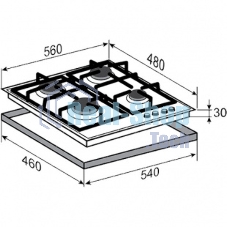 Газовая варочная панель Zigmund & Shtain M 26.6 W независимая, белый