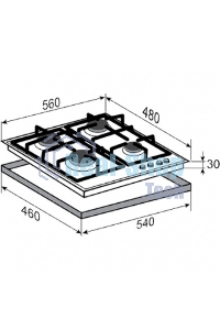 Газовая варочная панель Zigmund & Shtain M 26.6 W независимая, белый