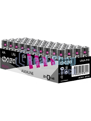 Элемент питания LR 6 (AA) алкалиновая уп. 40 шт. ФАZА Alkaline Pack-40