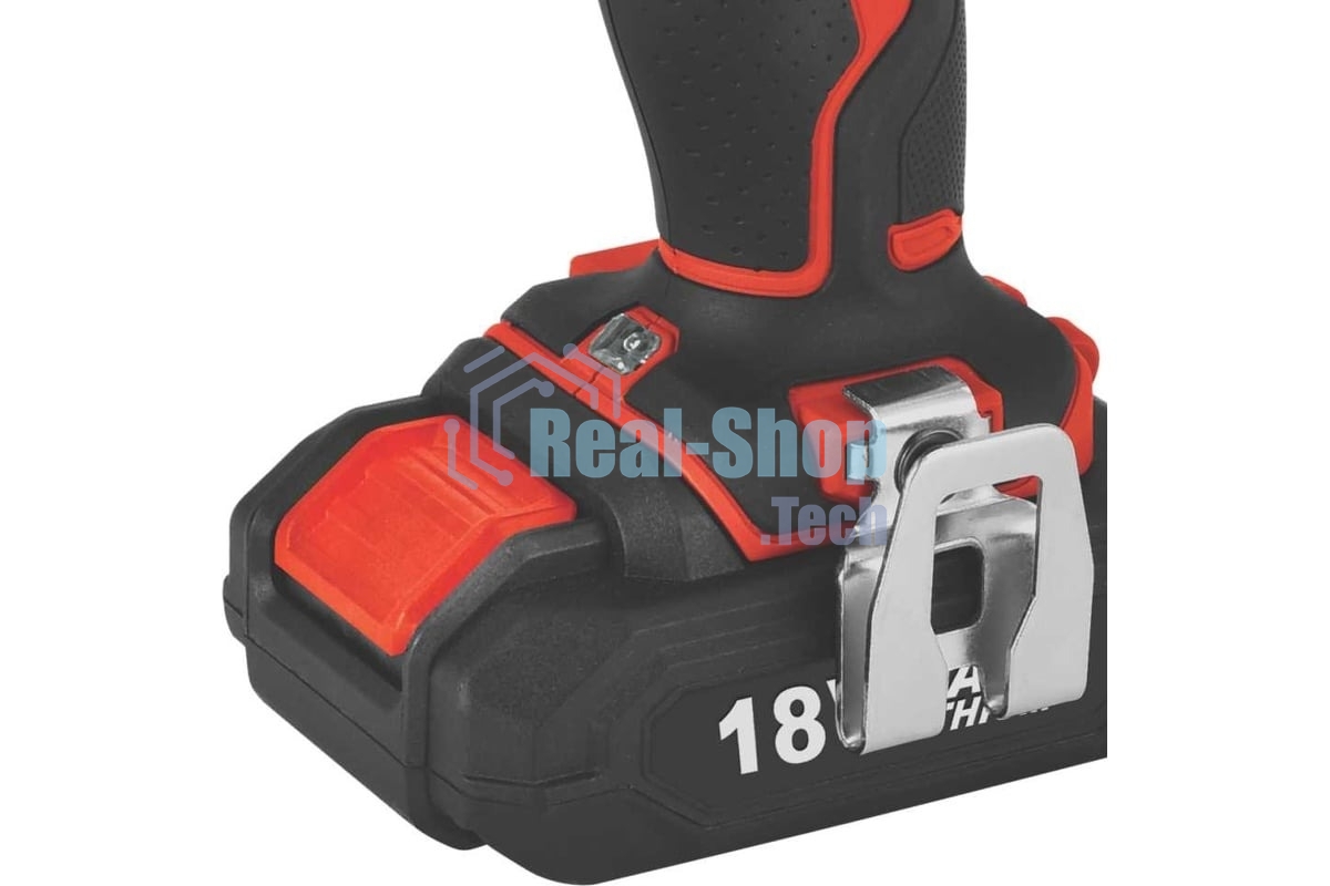 Шуруповерт ударный аккумуляторный KLECO KE18DM-20DB (18В, Li-ion-2шт, 2 А·ч, 30Нм, З/У, биты 32шт, сверла 9шт дерево/металл, кейс)