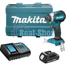 Дрель-шуруповерт Makita DTD153SY, 18 В, 1,5 Ач, 170 Нм, бесщеточный, ударный