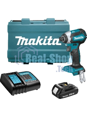 Дрель-шуруповерт Makita DTD153SY, 18 В, 1,5 Ач, 170 Нм, бесщеточный, ударный