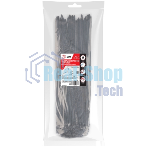 Хомут кабельный 4.8х500 NO-225-189 черный (уп. 100 шт) Эра