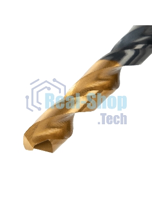 Сверло по металлу Denzel 8 мм, HSS-Tin, Golden Tip, 8 шт.