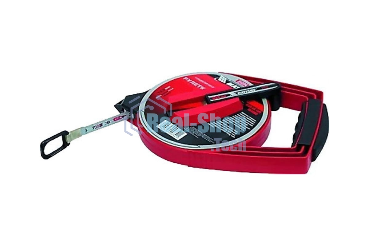 Рулетка геодезическая Matrix MASTER 31226, 50 м х 12,5 мм, металлическая лента, закрытый корпус