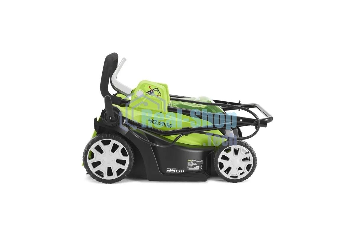 Газонокосилка аккумуляторная GreenWorks G40LM35, 40V, 35 см, без АКБ и ЗУ