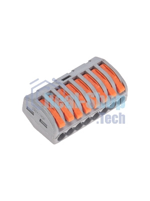 Универсальная клемма Rexant СМК 222-418, 8-проводная серая 0,08-2,5/4мм² (20 шт/уп)