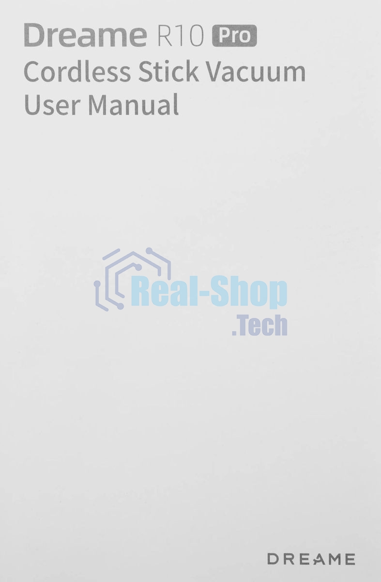 Пылесос вертикальный Dreame Cordless Vacuum Cleaner R10 Pro черный, питание от аккумулятора, 150 Вт, уборка сухая, пылесборник 0.6 л