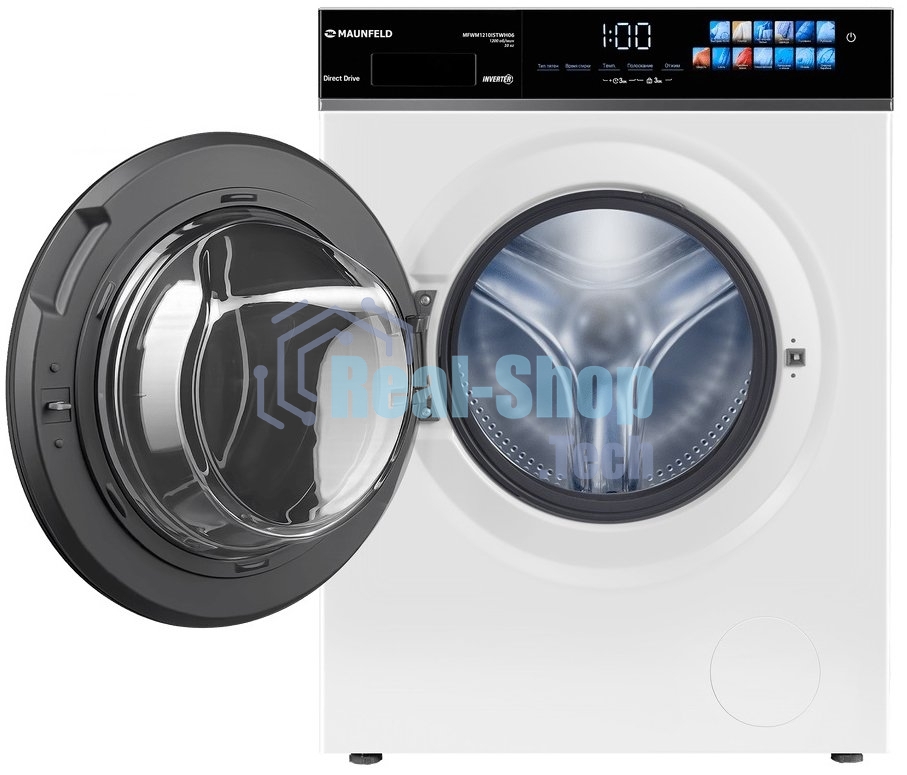 Стиральная машина с инвертором и паром MAUNFELD MFWM1210ISTWH06