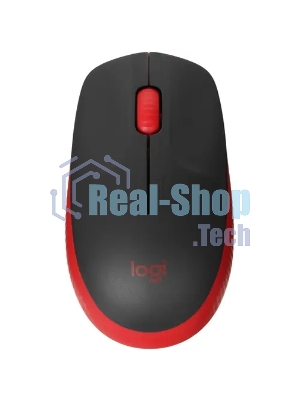 Мышь беспроводная Logitech M190 черный/красный, 1000 dpi, радиоканал, USB, кнопки - 3