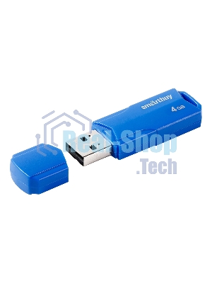 Флешка USB Smartbuy CLUE Blue (SB4GbCLU-BU), 4Gb, USB 2.0, R/W 15/8, синий
