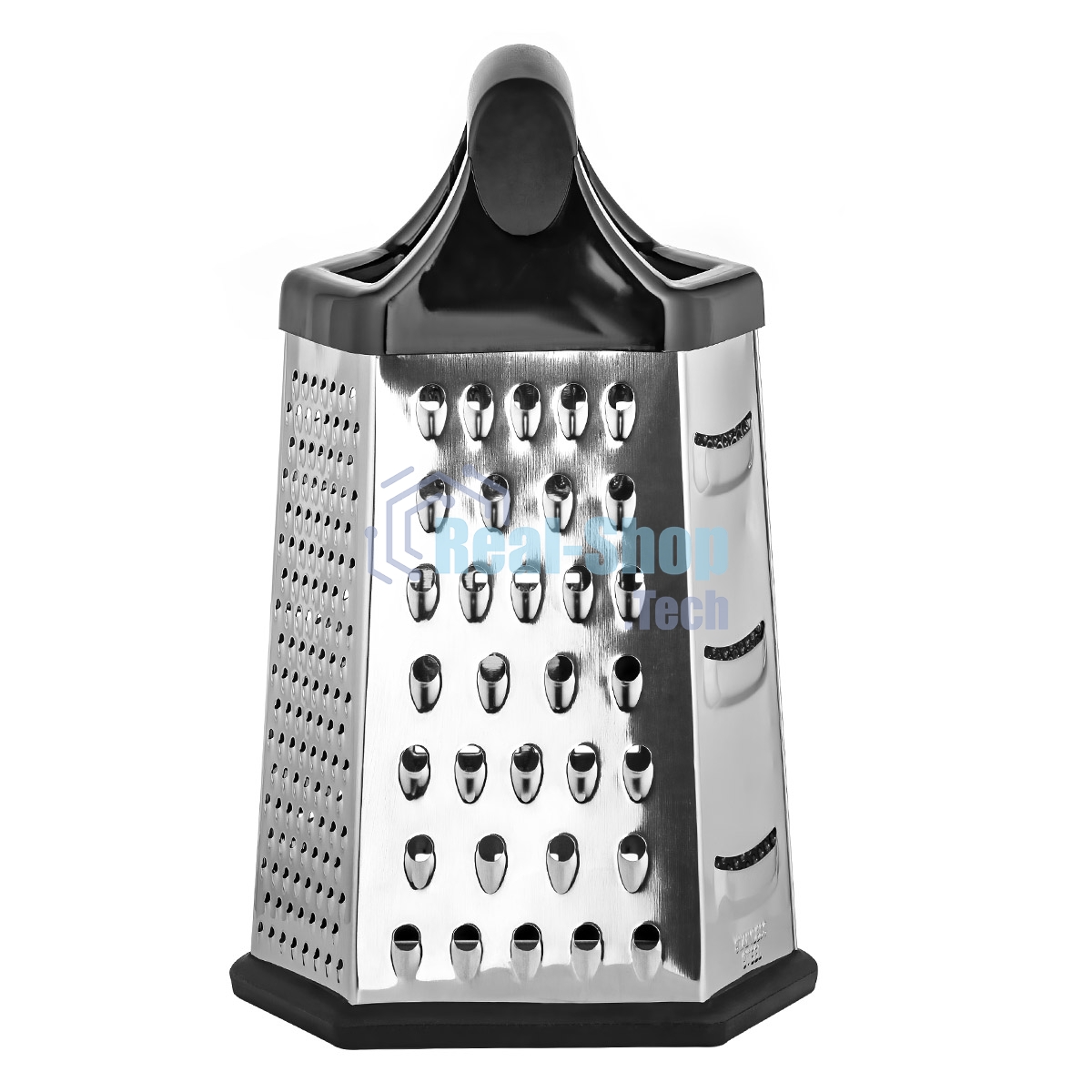 Терка LARA LR07-53 6 поверхностей, высота 23 см, нерж. сталь, нескользящее основание, ручка