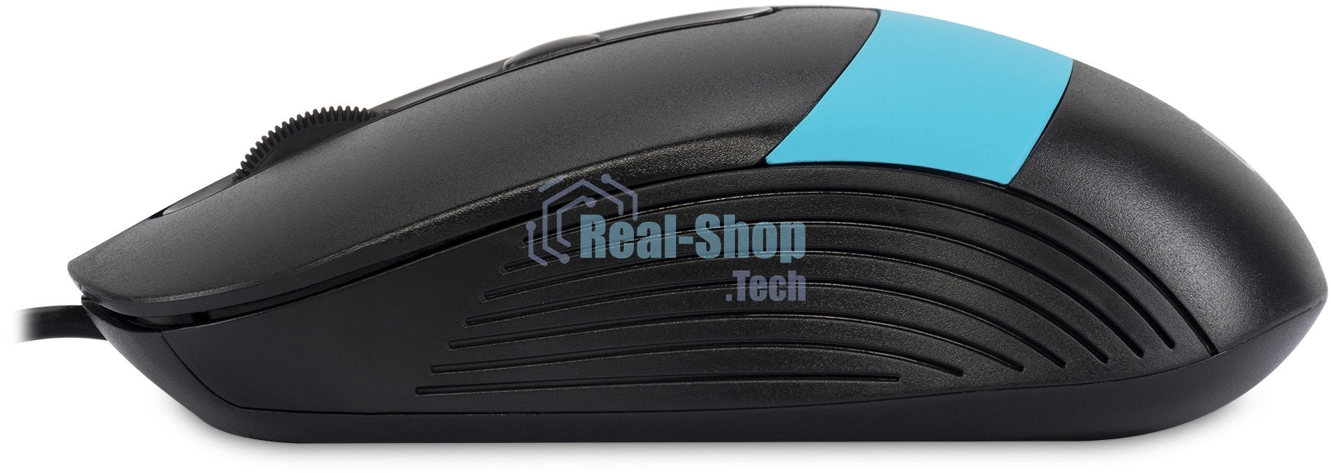 Мышь проводная Oklick 310M черный/синий, 2400 dpi, USB, кнопки - 4