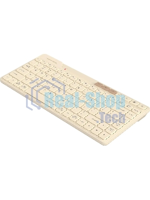 Клавиатура беспроводная A4Tech Fstyler FBK26C AS, USB, Bluetooth/Радиоканал, бежевый