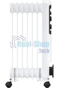 Обогреватель масляный Royal Clima Guarda ROR-GU7-1500M, с терморегулятором, 1500Вт, 6 секций, 3 режима, белый/серый