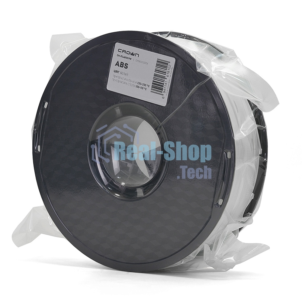 Филамент Crown Micro CM-FILABS019W ABS 1.75 1кг белый