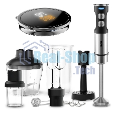 Блендер CENTEK CT-1367 (сталь) 1500Вт, 8в1, блендер/венчик/чоппер/кофе, ДИСПЛЕЙ 650мл стакан 800мл