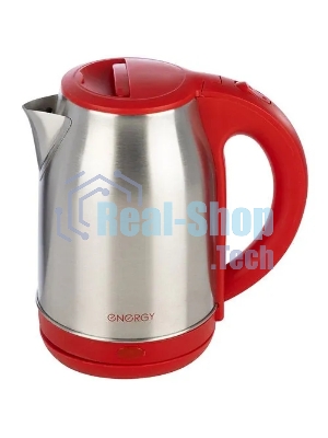 Чайник электрический ENERGY E-201 1,8 л, сталь, красный (164125)