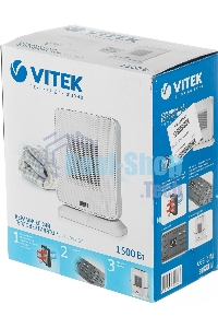 Тепловентилятор Vitek VT-2052, 1500Вт, белый 2052-vt-01