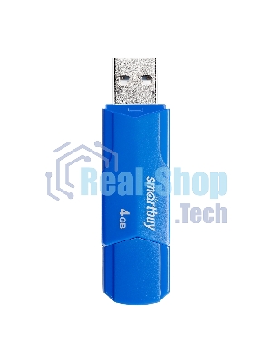 Флешка USB Smartbuy CLUE Blue (SB4GbCLU-BU), 4Gb, USB 2.0, R/W 15/8, синий