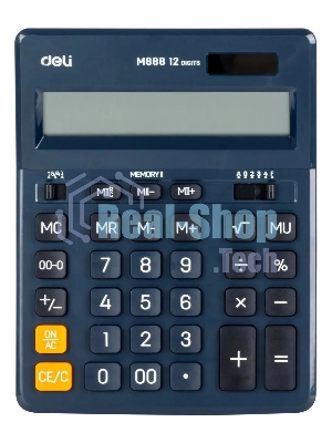 Калькулятор настольный Deli EM888F-blue синий 12-разр.