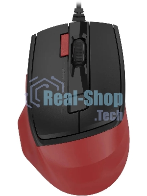 Мышь проводная A4Tech Fstyler FM45S Air красный/черный, 2400 dpi, USB, кнопки - 7