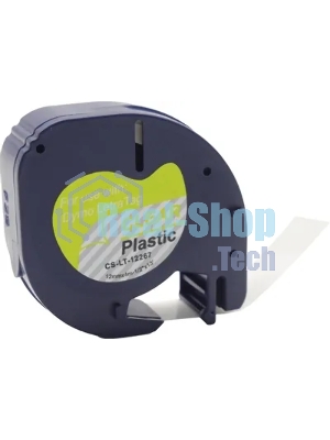 Картридж ленточный Cactus CS-LT-12267 черный шрифт, прозрачный фон (12 мм, 4 м) для Dymo Letra Tag LT-100H