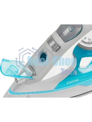 Утюг Vitek VT-1258 В бирюзовый/серебристый, 2400 Вт, 40 г/мин, 140 г/мин, 300 мл