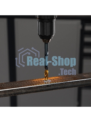 Сверло по металлу Denzel 8 мм, HSS-Tin, Golden Tip, 8 шт.