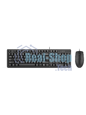 Комплект клавиатура+мышь A4Tech KK-3330 проводной, USB, 1200 DPI, чёрный