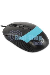 Мышь проводная Oklick 310M черный/синий, 2400 dpi, USB, кнопки - 4