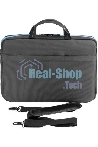 Сумка для ноутбука Сумка Continent CC-205Gb,(нейлон, серый, с голубой отстрочкой, 15,6'')