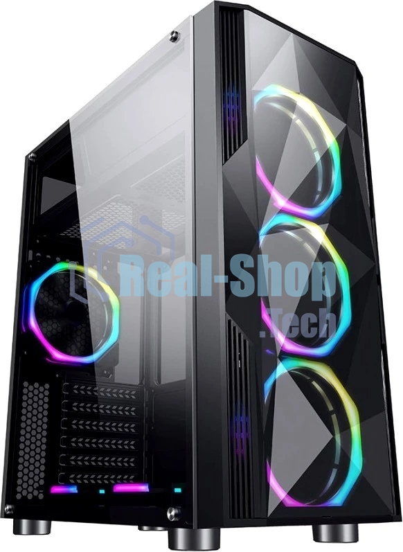 Компьютерный корпус Aerocool/Formula F-3401 (V1) черный без БП ATX 3x120мм 2xUSB 2.0 1xUSB 3.0 audio bott PSU