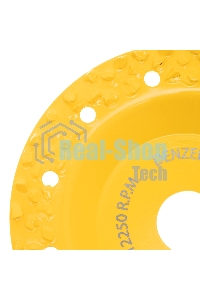 Чашка твердосплавная зачистная Denzel 125 мм, плоская, крупное зерно #8