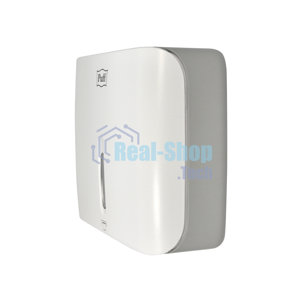 Диспенсер бумажных полотенец Puff-5145 белый, с замком, ABS-пластик